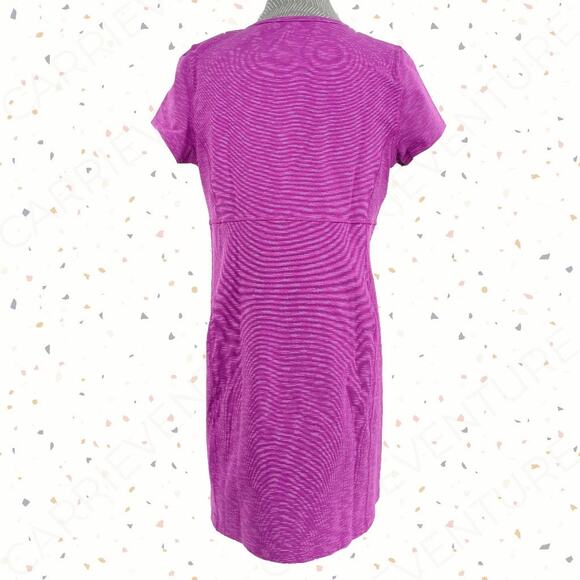 Duluth Trading Co NoGA Purple Dress Space Dye Active Short Sleeve Pocket Size L - Picture 2 of 6